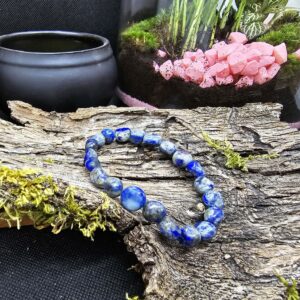 Bracelet Lapis-Lazuli, Afghanistan, 16-18cm, Qualité A