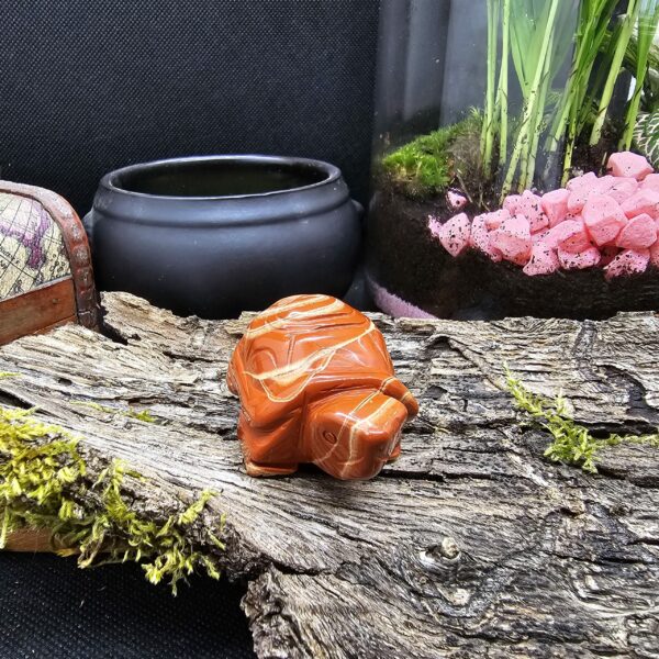 Figurine Tortue Jaspe Sang du Dragon, Brésil, Qualité A