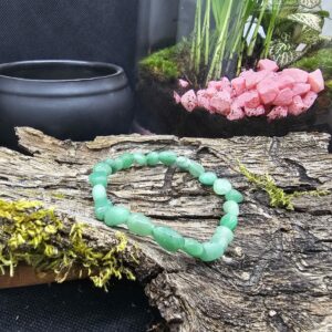 Bracelet Aventurine Verte, Brésil, 16-18cm, Qualité AB