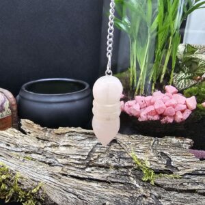 Pendule Égyptien Quartz Rose, Brésil, Qualité A