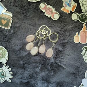Porte-clés Quartz rose